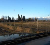 Santa Elena en invierno, vista hacia la cordillera nevada