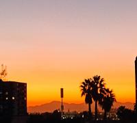Vista de un atardecer desde la terraza