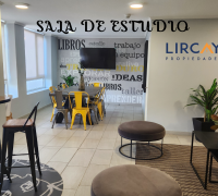 sala de estudio con televisor