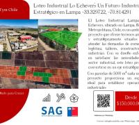 Parcelas industriales en venta en Lampa, terrenos de 5000 m² en sector Lo Echevers con conectividad estratégica.