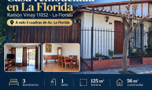 Casa ubicada enhttps://g calle Ramón Vinay 11052, comuna de La Florida, emplazada en un sector residencial, tranquilo y consolidado, a solo 3 cuadras de Avenida La Florida, con excelente conectividad y cercanía a servicios, comercio y locomoción.  La propiedad cuenta con un terreno de 125 m² y aproximadamente 56 m² construidos. Su d