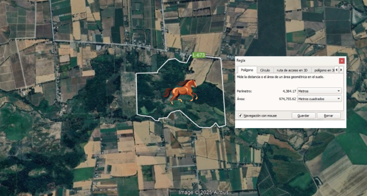 terreno de 973.000 metros cuadrados de superficie total