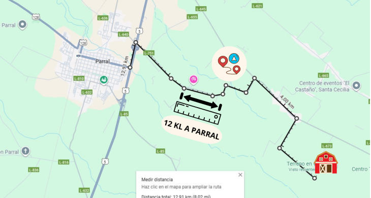 distante a 12 kilómetros al oriente de la ciudad de Parral.- 