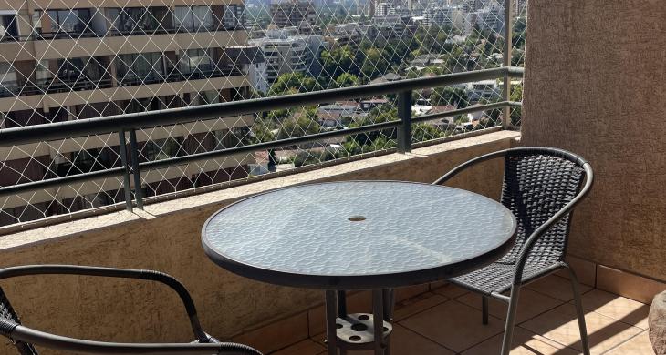 terraza con vista a la cordillera