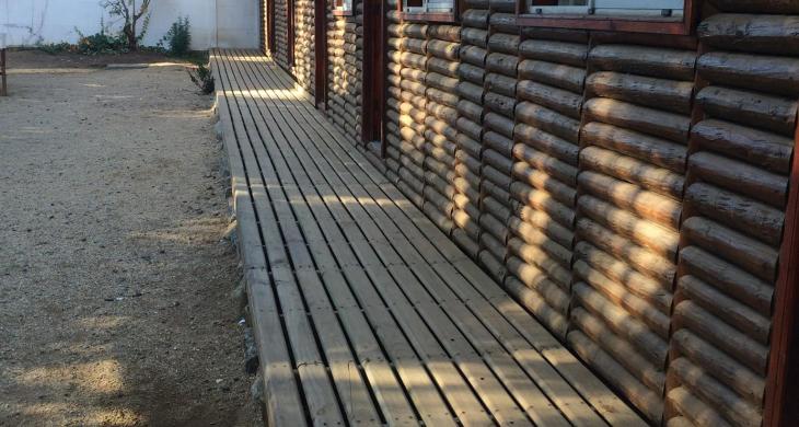 Cabañas independientes con patio interior