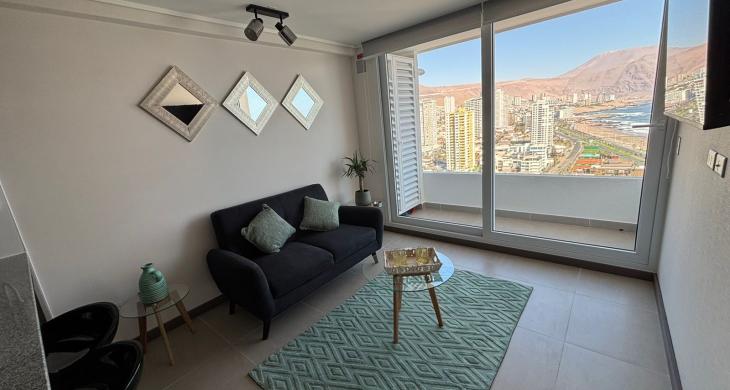  Departamento luminoso , amoblado y acogedor  con una vista preciosa de día y de noche 