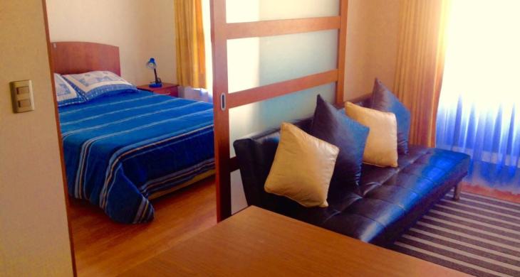 Vista panoramic living comedor- dormitorio 