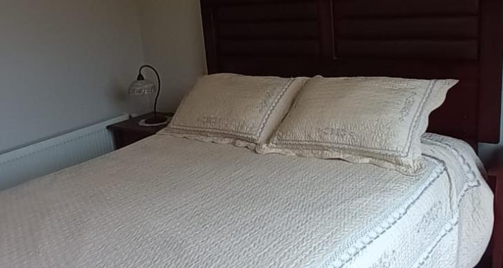 CAMA DE 2 PLAZAS CON HERMOSA ROPA DE CAMA 