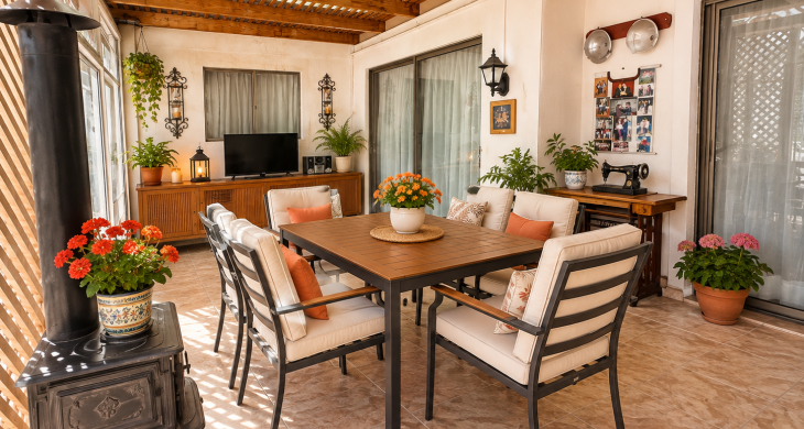 GRAN TERRAZA QUE INVITA A UN  PERMANENTE COMPARTIR CON LOS AMIGOS Y LA FAMILIA