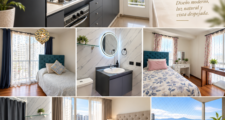 Hay propiedades que destacan por su ubicación. Otras, por su distribución. Y algunas consiguen reunir ubicación, diseño y una remodelación que transforma completamente la experiencia de vivirlas.  Este departamento, ubicado en el piso 11 del Condominio Cumbres de La Florida, ha sido cuidadosamente renovado bajo una estética contemporánea, limpia y elegante, dando como resultado espacios que se sienten actuales, luminosos y especialmente acogedores.  Su interior presenta una remodelación integral.