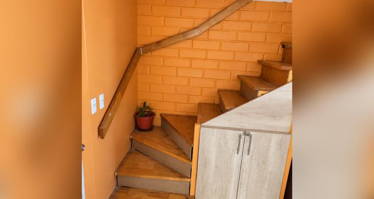 Escalera de madera.