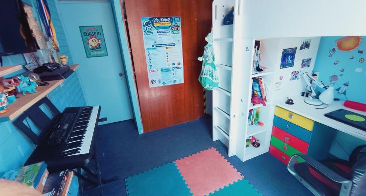 segundo dormitorio, también con clóset espacioso e iluminación y vista norte