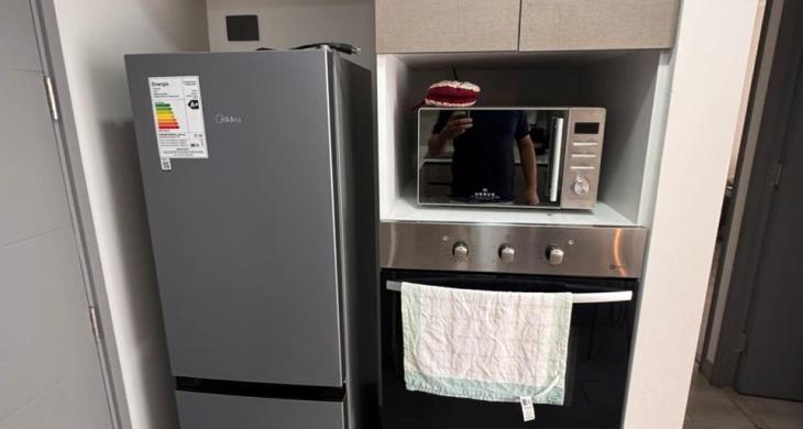 Refrigerador, horno y microondas